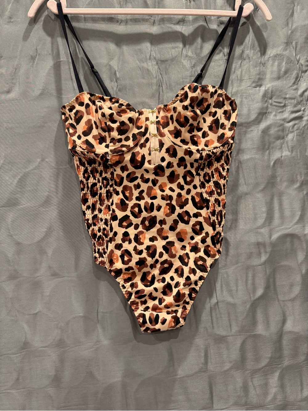 Victoria's Secret Leopard Print One-Piece in Tan and Black